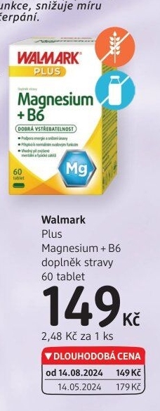 Doplněk stravy Magnézium + B6 Plus Walmark