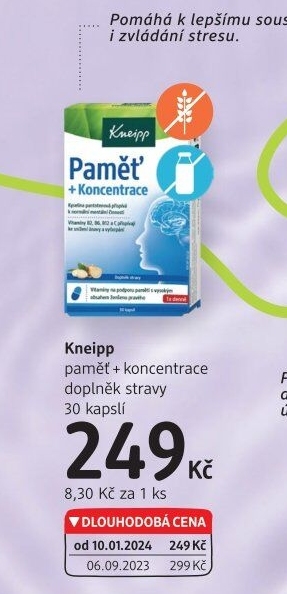 Doplněk stravy Paměť + Koncentrace Kneipp