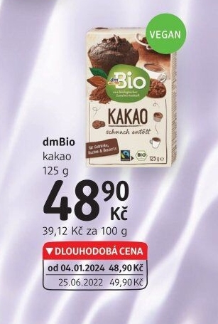 Kakaový prášek dm Bio