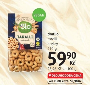 Krekry Taralli veganské Viva il Gusto dm Bio