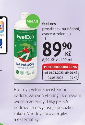 Prostředek na nádobí Feel Eco