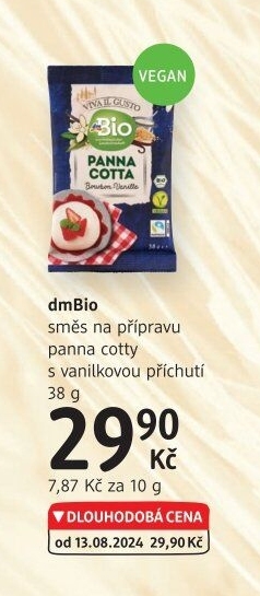 Směs na Panna Cottu veganská Viva il Gusto dm Bio