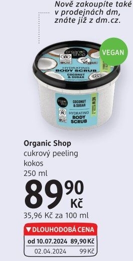 Tělový peeling Organic Shop