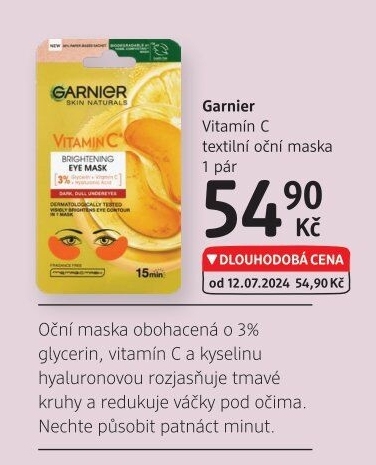 Textilní maska na oči Garnier