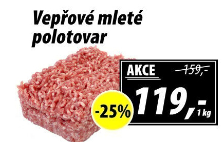 Maso mleté vepřové