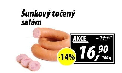 Salám šunkový točený