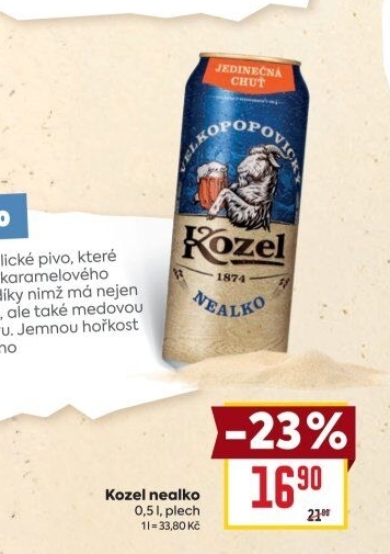 Nealkoholické pivo Velkopopovický Kozel