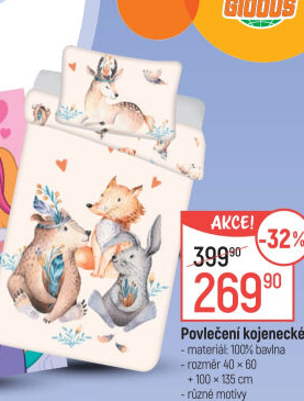 Kojenecké bavlněné povlečení