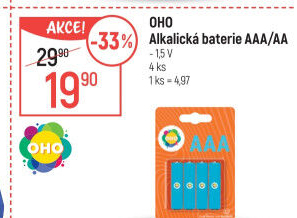 Baterie alkalické OHO