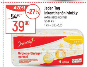 Inkontinenční vložky dámské Jeden Tag