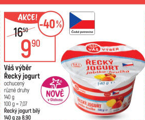 Jogurt řecký ochucený Váš Výběr