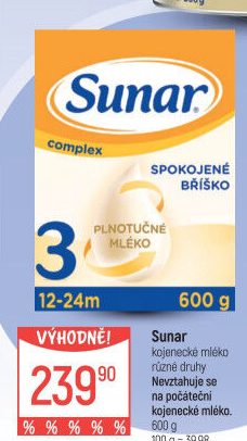 Kojenecká výživa Sunar Complex