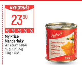 Kompot mandarinky My Price