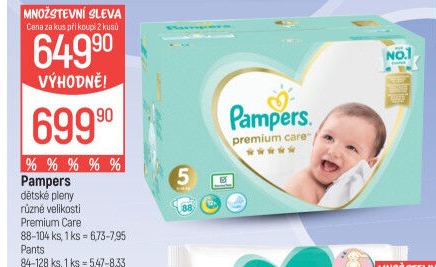 Pleny dětské Pampers Premium Care