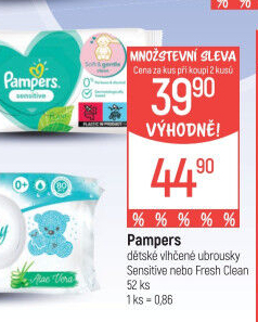 Vlhčené ubrousky dětské Pampers Sensitive