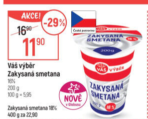 Zakysaná smetana 16% Váš Výběr