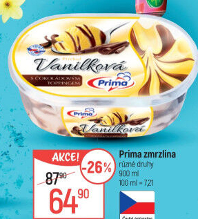 Zmrzlina ve vaničce Prima