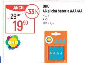 Baterie alkalické OHO