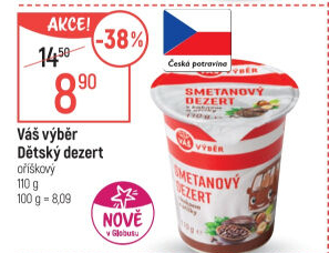Dezert smetanový Váš Výběr