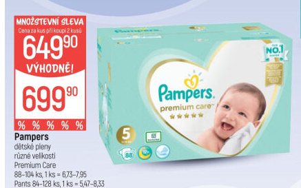 Pleny dětské Pampers Premium Care
