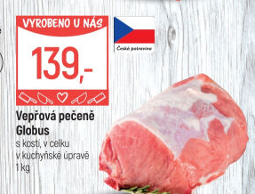 Vepřová pečeně s kostí Globus
