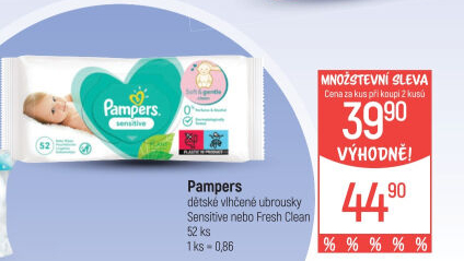 Vlhčené ubrousky dětské Pampers Sensitive