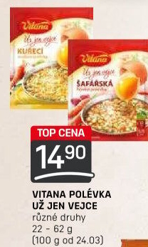 Instantní polévky Už jen vejce Vitana