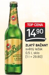Pivo světlý ležák 12° Zlatý Bažant