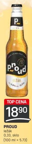 Pivo světlý ležák Proud