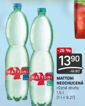 Přírodní voda Mattoni