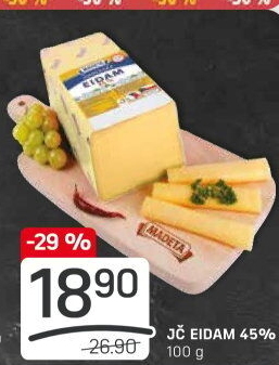 Sýr Eidam Jihočeský 45% Madeta