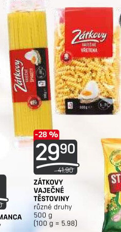 Těstoviny vaječné Zátkovy