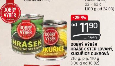 Zelenina konzervovaná Dobrý Výběr