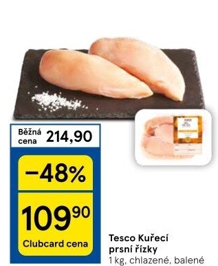 Kuřecí prsní řízky Tesco