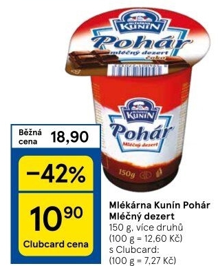 Mléčný Pohár Mlékárna Kunín
