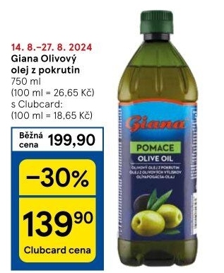Olivový olej z pokrutin Giana