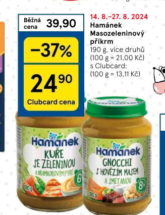 Příkrm masozeleninový Hamánek