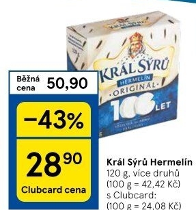 Sýr Hermelín Král sýrů