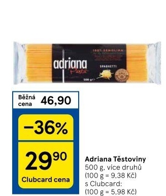 Těstoviny semolinové Adriana