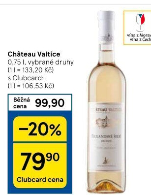 Vína Chateau Valtice