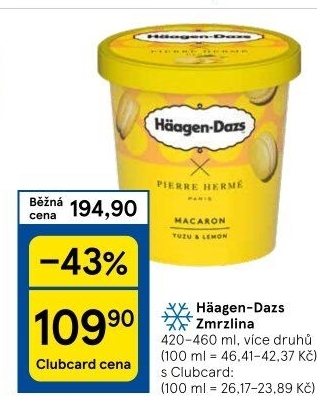 Zmrzlina v kelímku Häagen-Dazs
