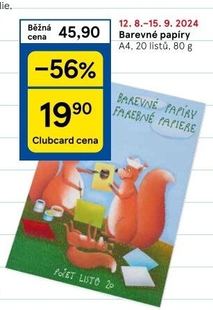 Barevné papíry A4