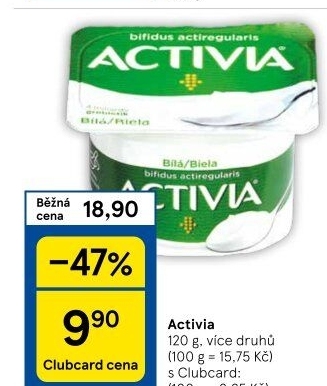 Bílý jogurt Activia Danone