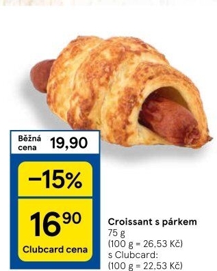 Croissant s párkem