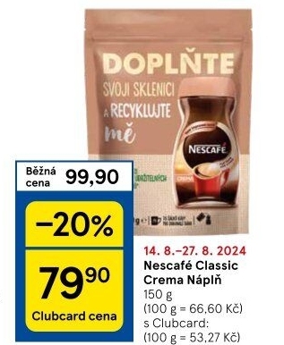 Instantní káva Nescafé Classic Crema