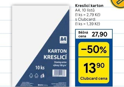 Kreslicí karton A4
