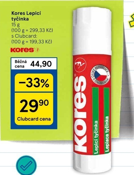 Lepidlo tyčinka Kores