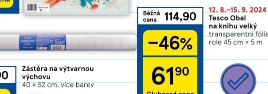 Obal na knihu Tesco