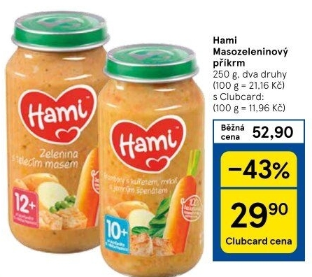 Příkrm masozeleninový Hami
