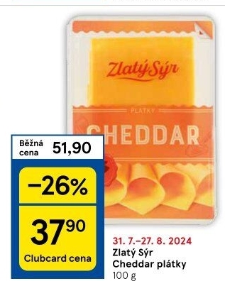 Sýr Cheddar Zlatý sýr